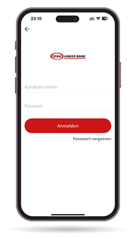 App Screenshot Anmeldung