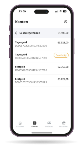 App Screenshot Kontenübersicht